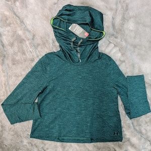 Under Armour Cropped Cowl-Neck hoodie workout NWT